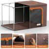 imageSorbus Storage Bins with Metal Frame  Stackable ampamp Foldable Clothes Organizer Bags  Oxford Fabric Storage Containers with Large Clear Window ampamp Carry Handles Organization for Bedding Linen ampamp ClothingBrown