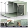 imageSorbus Storage Bins with Metal Frame  Stackable ampamp Foldable Clothes Organizer Bags  Oxford Fabric Storage Containers with Large Clear Window ampamp Carry Handles Organization for Bedding Linen ampamp ClothingTeal