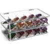 imageSorbus Sunglasses Organizer  Plastic Stackable Eyeglass Case Storage Organizer for Multiple Glasses  Reading Glasses2 Pack