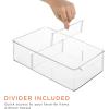 imageSorbus 3 Pack Snack Organizer Bins wLids ampamp 4 Removable Dividers Clear Plastic Food Packet Organizer MultiUse Stackable Pantry Organization Kitchen Storage Fridge Bins Sturdy Cabinet Organizers