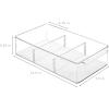 imageSorbus 3 Pack Snack Organizer Bins wLids ampamp 4 Removable Dividers Clear Plastic Food Packet Organizer MultiUse Stackable Pantry Organization Kitchen Storage Fridge Bins Sturdy Cabinet Organizers