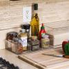 imageSorbus 3 Pack Snack Organizer Bins wLids ampamp 4 Removable Dividers Clear Plastic Food Packet Organizer MultiUse Stackable Pantry Organization Kitchen Storage Fridge Bins Sturdy Cabinet Organizers
