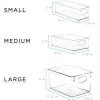 imageSorbus Clear Plastic Fridge Organizer Bins Versatile Kitchen Cabinet Food Pantry Bathroom Refrigerator Organization ampamp Storage Set of 10 Container Holders with Handles 4 Large 2 Medium 4 Small