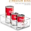 imageSorbus Clear Plastic Fridge Organizer Bins Versatile Kitchen Cabinet Food Pantry Bathroom Refrigerator Organization ampamp Storage Set of 10 Container Holders with Handles 4 Large 2 Medium 4 Small