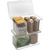 imageSorbus Durable Plastic Storage Bins with Lids Stackable Refrigerator Organizer Bins MultiPurpose ampamp Versatile Lightweight Pantry Organizer Perfect Cabinet Organizers and Storage for Kitchen 2 PackLarge