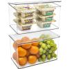 imageSorbus Durable Plastic Storage Bins with Lids Stackable Refrigerator Organizer Bins MultiPurpose ampamp Versatile Lightweight Pantry Organizer Perfect Cabinet Organizers and Storage for Kitchen 2 PackLarge