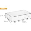 imageSorbus Durable Plastic Storage Bins with Lids Stackable Refrigerator Organizer Bins MultiPurpose ampamp Versatile Lightweight Pantry Organizer Perfect Cabinet Organizers and Storage for Kitchen 2 PackSmall