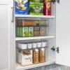 imageSorbus Durable Plastic Storage Bins with Lids Stackable Refrigerator Organizer Bins MultiPurpose ampamp Versatile Lightweight Pantry Organizer Perfect Cabinet Organizers and Storage for Kitchen 2 PackSmall