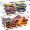 imageSorbus Durable Plastic Storage Bins with Lids Stackable Refrigerator Organizer Bins MultiPurpose ampamp Versatile Lightweight Pantry Organizer Perfect Cabinet Organizers and Storage for Kitchen 2 PackMedium