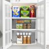 imageSorbus Durable Plastic Storage Bins with Lids Stackable Refrigerator Organizer Bins MultiPurpose ampamp Versatile Lightweight Pantry Organizer Perfect Cabinet Organizers and Storage for Kitchen 2 PackLarge