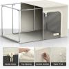imageSorbus Jumbo Storage Bins with Metal Frame  Oxford Fabric Storage Containers with Large Clear Window ampamp Carry Handles  Stackable ampamp Foldable Clothes Organizer Bags for Bedding Linen Clothing ampamp MoreBeige