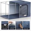 imageSorbus Jumbo Storage Bins with Metal Frame  Oxford Fabric Storage Containers with Large Clear Window ampamp Carry Handles  Stackable ampamp Foldable Clothes Organizer Bags for Bedding Linen Clothing ampamp MoreBlue