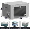imageSorbus Jumbo Storage Bins with Metal Frame  Oxford Fabric Storage Containers with Large Clear Window ampamp Carry Handles  Stackable ampamp Foldable Clothes Organizer Bags for Bedding Linen Clothing ampamp MoreGray