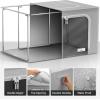 imageSorbus Jumbo Storage Bins with Metal Frame  Oxford Fabric Storage Containers with Large Clear Window ampamp Carry Handles  Stackable ampamp Foldable Clothes Organizer Bags for Bedding Linen Clothing ampamp MoreGray