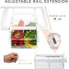 imageSorbus Pull Out Fridge Drawer Organizer for 06 Inch Thick Shelf Adjustable Plastic Bathroom Organizer 1217 Inches Refrigerator Storage Bin Kitchen ampamp Bathroom Storage 2 Pack2 Pack