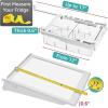 imageSorbus Pull Out Fridge Drawer Organizer for 06 Inch Thick Shelf Adjustable Plastic Bathroom Organizer 1217 Inches Refrigerator Storage Bin Kitchen ampamp Bathroom Storage 2 Pack2 Pack
