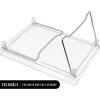 imageSorbus Stackable Shelves for Cabinets ampamp Countertop  Storage Shelf Organizer Stand Racks Foldable Shelves for Undersink Kitchen Cabinets Pantry Countertops Clear PlasticMetal
