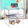 imageSorbus Stackable Shelves for Cabinets ampamp Countertop  Storage Shelf Organizer Stand Racks Foldable Shelves for Undersink Kitchen Cabinets Pantry Countertops Clear PlasticMetal