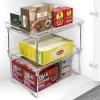 imageSorbus Stackable Shelves for Cabinets ampamp Countertop  Storage Shelf Organizer Stand Racks Foldable Shelves for Undersink Kitchen Cabinets Pantry Countertops Clear PlasticMetal