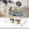 imageSorbus Stackable Shelves for Cabinets ampamp Countertop  Storage Shelf Organizer Stand Racks Foldable Shelves for Undersink Kitchen Cabinets Pantry Countertops Clear PlasticMetal