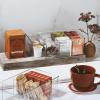 imageSorbus Storage Bins with Dividers  Clear Plastic Organizer  Store Tea Bags Spices Seasonings Drink Packets Oatmeal  Snack Storage ampamp Display Containers for Kitchen ampamp Pantry 4 Pack4 Pack