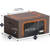 imageSorbus Storage Bins with Metal Frame  Stackable ampamp Foldable Clothes Organizer Bags  Oxford Fabric Storage Containers with Large Clear Window ampamp Carry Handles Bedroom Organization for Bedding ampamp LinenBrown