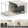 imageSorbus Storage Bins with Metal Frame  Stackable ampamp Foldable Clothes Organizer Bags  Oxford Fabric Storage Containers with Large Clear Window ampamp Carry Handles Bedroom Organization for Bedding ampamp LinenBeige