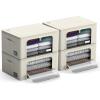 imageSorbus Storage Bins with Metal Frame  Stackable ampamp Foldable Clothes Organizer Bags  Oxford Fabric Storage Containers with Large Clear Window ampamp Carry Handles Bedroom Organization for Bedding ampamp LinenBeige