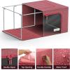 imageSorbus Storage Bins with Metal Frame  Stackable ampamp Foldable Clothes Organizer Bags  Oxford Fabric Storage Containers with Large Clear Window ampamp Carry Handles Bedroom Organization for Bedding ampamp LinenPink