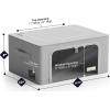 imageSorbus Storage Bins with Metal Frame  Stackable ampamp Foldable Clothes Organizer Bags  Oxford Fabric Storage Containers with Large Clear Window ampamp Carry Handles Bedroom Organization for Bedding ampamp LinenGray