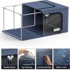 imageSorbus Storage Bins with Metal Frame  Stackable ampamp Foldable Clothes Organizer Bags  Oxford Fabric Storage Containers with Large Clear Window ampamp Carry Handles Bedroom Organization for Bedding ampamp LinenBlue