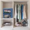 imageSorbus Storage Bins with Metal Frame  Stackable ampamp Foldable Clothes Organizer Bags  Oxford Fabric Storage Containers with Large Clear Window ampamp Carry Handles Bedroom Organization for Bedding ampamp LinenBlue