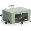 imageSorbus Storage Bins with Metal Frame  Stackable ampamp Foldable Clothes Organizer Bags  Oxford Fabric Storage Containers with Large Clear Window ampamp Carry Handles Bedroom Organization for Bedding ampamp LinenTeal