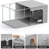 imageSorbus Storage Bins with Metal Frame  Stackable ampamp Foldable Clothes Organizer Bags  Oxford Fabric Storage Containers with Large Clear Window ampamp Carry Handles Bedroom Organization for Bedding ampamp LinenGray