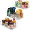 imageSorbus 3 Pack Snack Organizer Bins wLids ampamp 4 Removable Dividers Clear Plastic Food Packet Organizer MultiUse Stackable Pantry Organization Kitchen Storage Fridge Bins Sturdy Cabinet Organizers