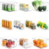 imageSorbus Clear Plastic Fridge Organizer Bins Versatile Kitchen Cabinet Food Pantry Bathroom Refrigerator Organization ampamp Storage Set of 10 Container Holders with Handles 4 Large 2 Medium 4 Small