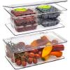 imageSorbus Durable Plastic Storage Bins with Lids Stackable Refrigerator Organizer Bins MultiPurpose ampamp Versatile Lightweight Pantry Organizer Perfect Cabinet Organizers and Storage for Kitchen 2 PackMedium