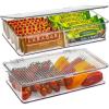 imageSorbus Durable Plastic Storage Bins with Lids Stackable Refrigerator Organizer Bins MultiPurpose ampamp Versatile Lightweight Pantry Organizer Perfect Cabinet Organizers and Storage for Kitchen 2 PackSmall