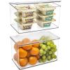 imageSorbus Durable Plastic Storage Bins with Lids Stackable Refrigerator Organizer Bins MultiPurpose ampamp Versatile Lightweight Pantry Organizer Perfect Cabinet Organizers and Storage for Kitchen 2 PackLarge