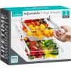 imageSorbus Pull Out Fridge Drawer Organizer for 06 Inch Thick Shelf Adjustable Plastic Bathroom Organizer 1217 Inches Refrigerator Storage Bin Kitchen ampamp Bathroom Storage 2 Pack2 Pack