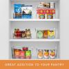 imageSorbus 2 Pack Premium Fridge Bins Thick Sturdy Plastic Refrigerator Pantry Organizer Versatile NonSlip Stackable Cabinet Organization Bath Makeup Food Snack Packet Organizer Clear Square Bin3