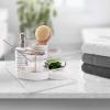 imageSorbus 2 Pack Premium Fridge Bins Thick Sturdy Plastic Refrigerator Pantry Organizer Versatile NonSlip Stackable Cabinet Organization Bath Makeup Food Snack Packet Organizer Clear Square Bin3