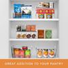 imageSorbus 2 Pack Tea Bag Organizer Bins wLids ampamp 4 Removable Dividers Clear Plastic Food Packet Snack Organizer Stackable Pantry Organization Kitchen Storage Fridge Bins Sturdy Cabinet Organizers