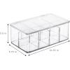imageSorbus 2 Pack Tea Bag Organizer Bins wLids ampamp 4 Removable Dividers Clear Plastic Food Packet Snack Organizer Stackable Pantry Organization Kitchen Storage Fridge Bins Sturdy Cabinet Organizers