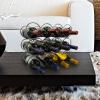 imageSorbus 3Tier Stackable Wine Rack  Round Classic Style Wine Racks for Bottles  Perfect for Bar Wine Cellar Basement Cabinet Pantry etc  Hold 12 Bottles Metal Round SilverRound Silver