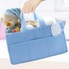 imageSorbus Baby Diaper Caddy Organizer  Nursery Essentials Storage Bin for Diapers Wipes ampamp Toys Newborn ampamp Infant Portable Car Travel Storage Bag Changing Table Organizer Gift BlueBlue