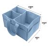 imageSorbus Baby Diaper Caddy Organizer  Nursery Essentials Storage Bin for Diapers Wipes ampamp Toys Newborn ampamp Infant Portable Car Travel Storage Bag Changing Table Organizer Gift BlueBlue