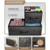 imageSorbus Dresser with 8 Faux Wood Drawers  Chest Organizer Unit with Steel Frame Wood Top ampamp Handle Easy Pull Fabric Bins for Clothes  Large Storage Furniture for Bedroom Hallway Living Room ampamp ClosetGray Wood