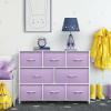 imageSorbus Dresser with 8 Faux Wood Drawers  Chest Organizer Unit with Steel Frame Wood Top ampamp Handle Easy Pull Fabric Bins for Clothes  Large Storage Furniture for Bedroom Hallway Living Room ampamp ClosetPurple