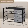 imageSorbus Dresser with 8 Faux Wood Drawers  Chest Organizer Unit with Steel Frame Wood Top ampamp Handle Easy Pull Fabric Bins for Clothes  Large Storage Furniture for Bedroom Hallway Living Room ampamp ClosetBlack